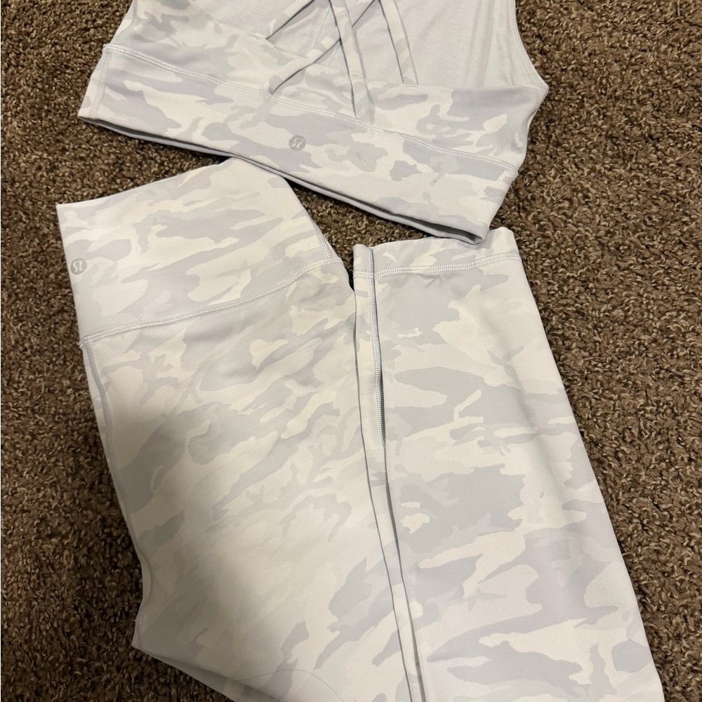 Lululemon Incognito Ribbed Luxtreme Camo Set 🍋